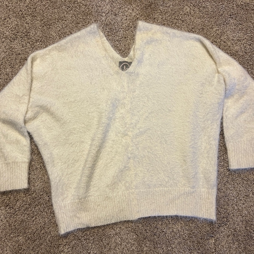 Cozy Cream V-Neck Sweater